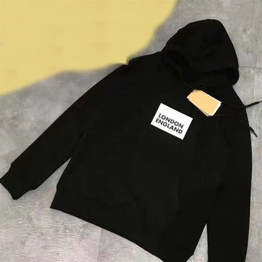 مناسب إلى 150 كجم من مصممي النسائية من الرجال بالإضافة إلى حجم Terry Hoodies Man Sweatshirts Men's Luxurys Clothing Wited Black White L286V