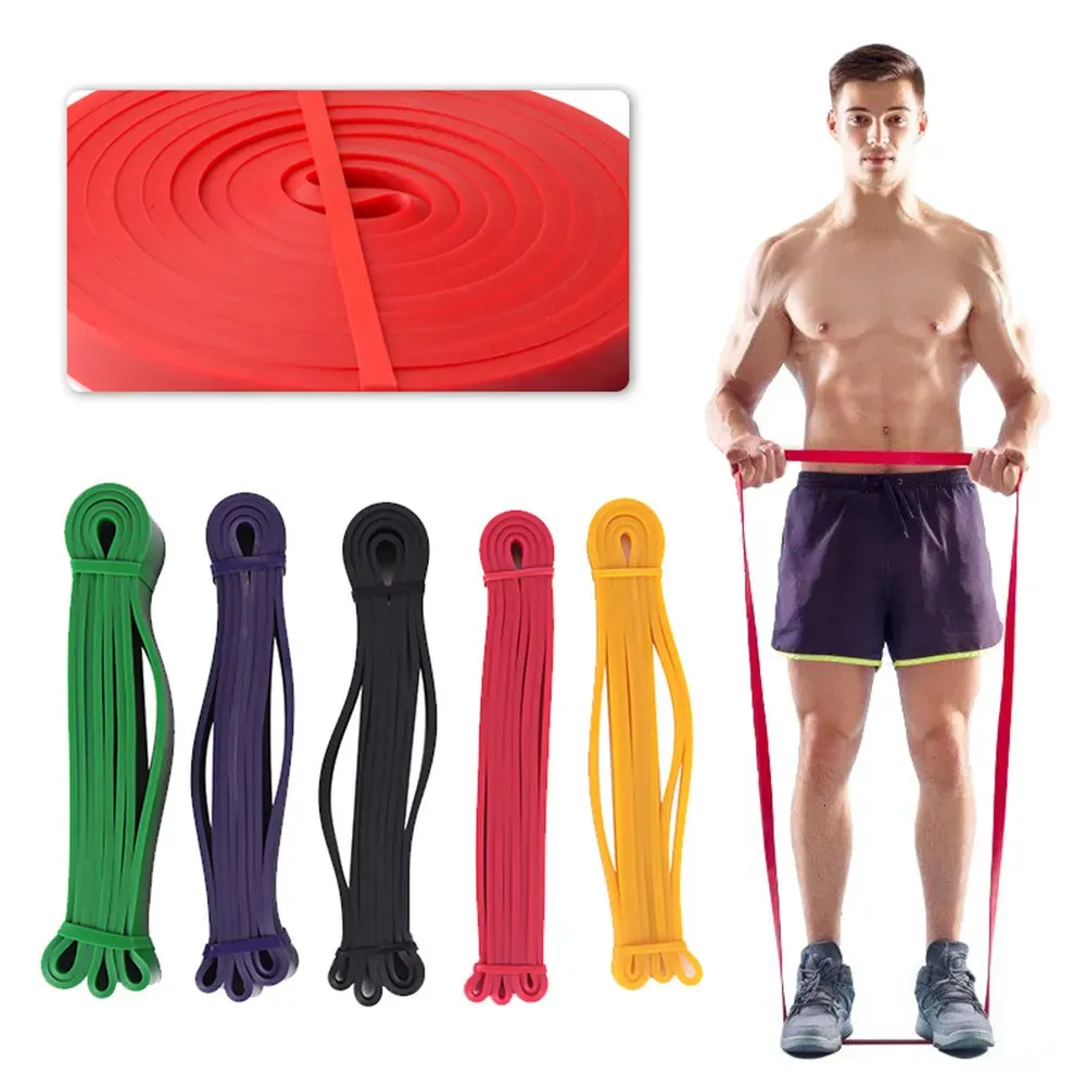 Faixas de resistência 208cm Látex Pull Up Gym Home Fitness Rubber Expansor Loop Strength Assist Workout Training Equipment 231007