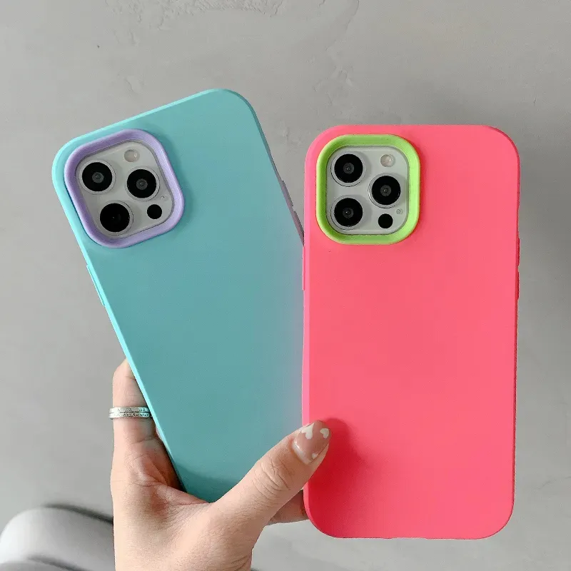 Candy 3N1 360 Full Body Camera Protection Shockproof Silicone Case For iPhone 15 14 13 Pro Max 12 Pro 15 14 Plus Cover