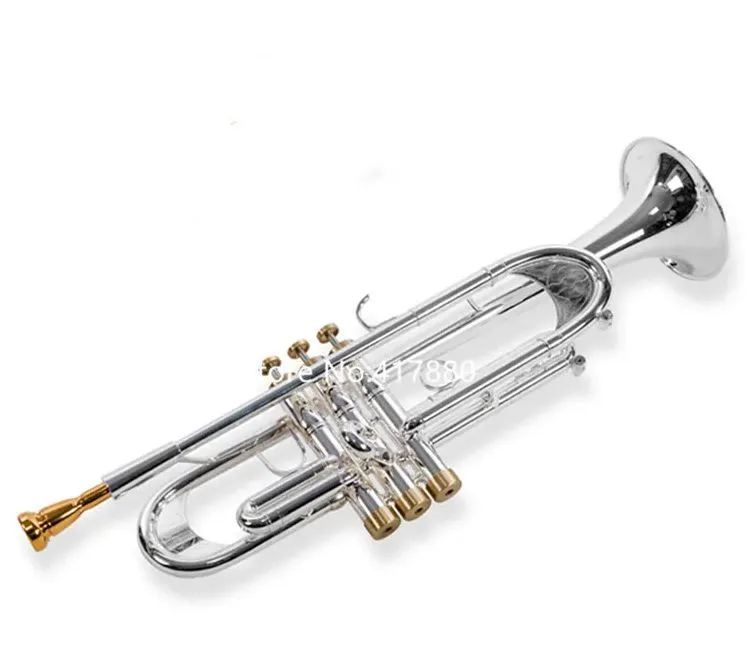 New Arrival LT197GS-77 Trumpet B Flat silver-plated High Quality musical instrument With Case 