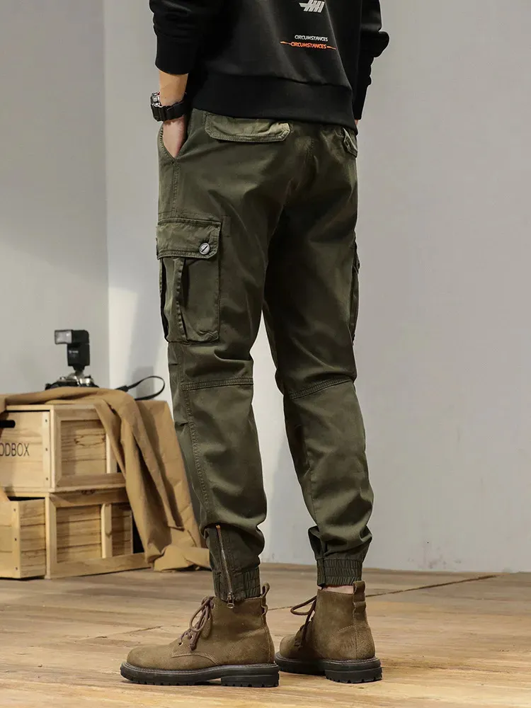 Mens Pants MultiPockets Spring Summer Cargo Pants Men Streetwear Zipper ...