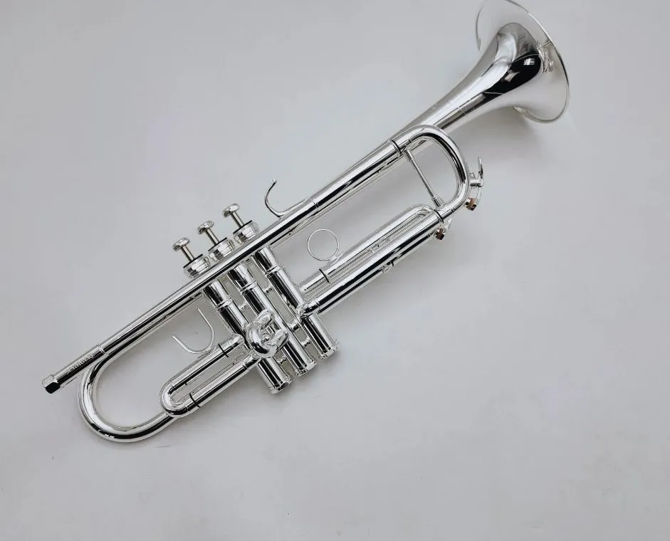 Nowa marka senior Austria Schagerl 600S Silver Professional Professional Trumpet Music Instruments z ustnikiem Fase Bezpłatna wysyłka