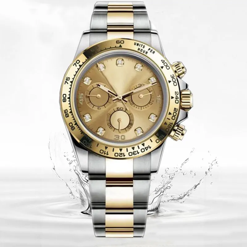 Mens Women Movement Daton Watch 40mm Automatiska mekaniska klockor Ceramic Case Steel Strap Business Present For Men Perfect Quality Wristwatches Designer Watchs