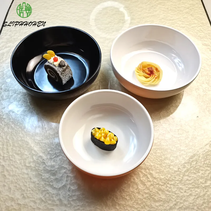 Round 100% Melamine Noodle Bowl Dining Utensils Imitation Porcelain Tableware Restaurant Dinnerware