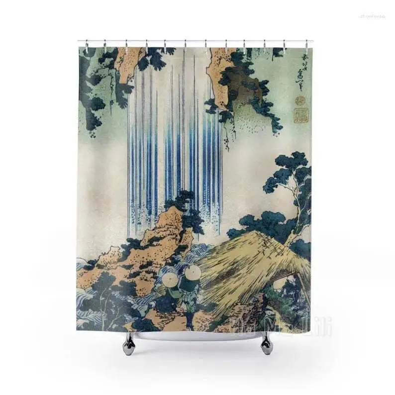 Duschvorhänge Japan Vorhang Wasserfall Dekor Badezimmer Kunst