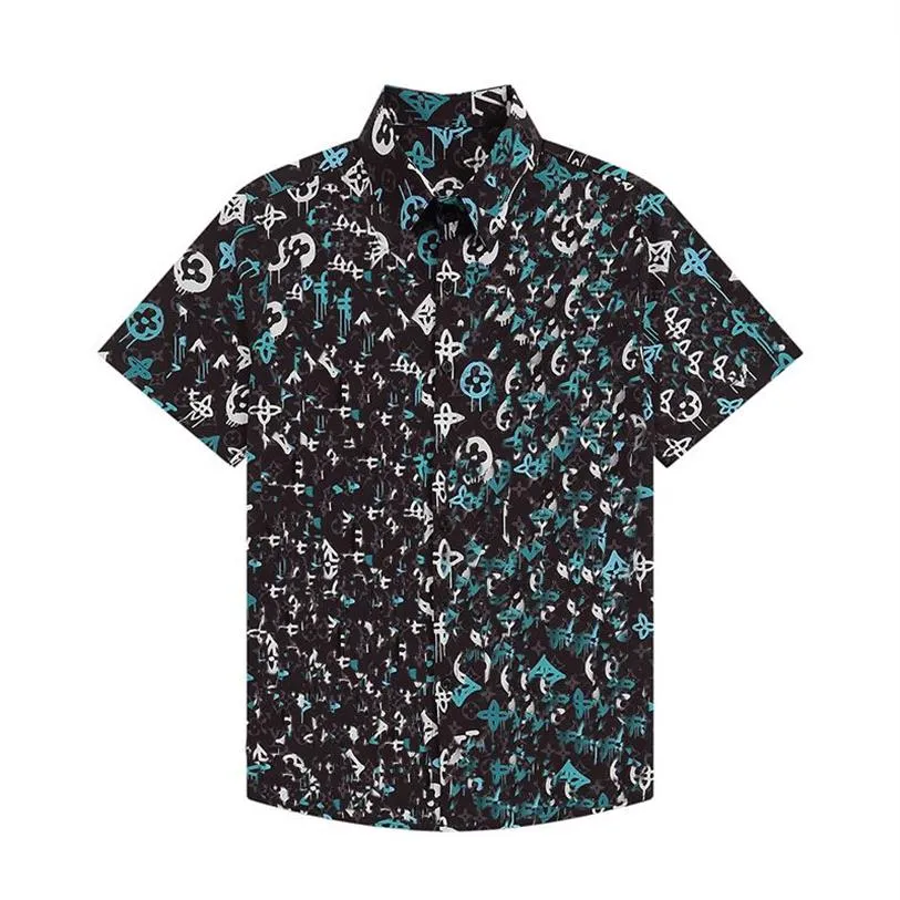 2022 nouvelle robe chemise chemise de créateur plage à manches courtes mode pour hommes hawaïen imprimé bowling manches décontractées plus M-3XL231p