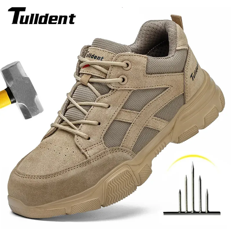 Chaussures de sécurité Chaussures de sécurité hommes avec embout en acier Anti-smash hommes chaussures de travail baskets légères anti-crevaison chaussures indestructibles Drop 231007