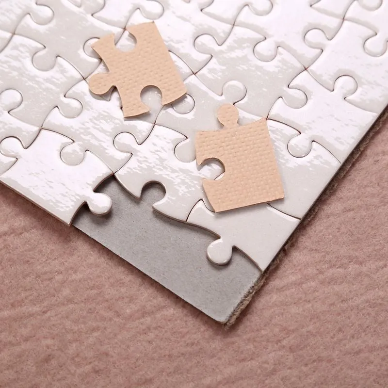 Sublimation Puzzle A5 Size DIY Sublimation Blank Puzzles White Puzzle Jigsaw Heat Printing Transfer Handmade Gift YFA2694