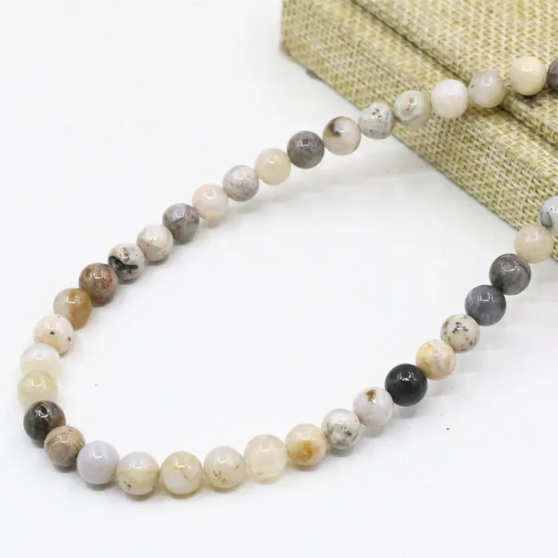 Beads Round 6mm 8mm 10mm Diy Jewelry Findings Multicolor Bamboo Leaf Agat Natural Stone Jaspers Onyx Spacer Loose 15" B3473