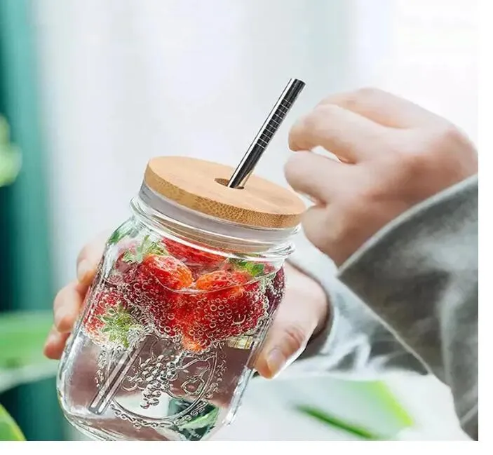 70mm 88mm Bamboo Cup Lids Reusable Wooden Mason Jar Lid with Straw Hole and Silicone Seal Bowl Cover