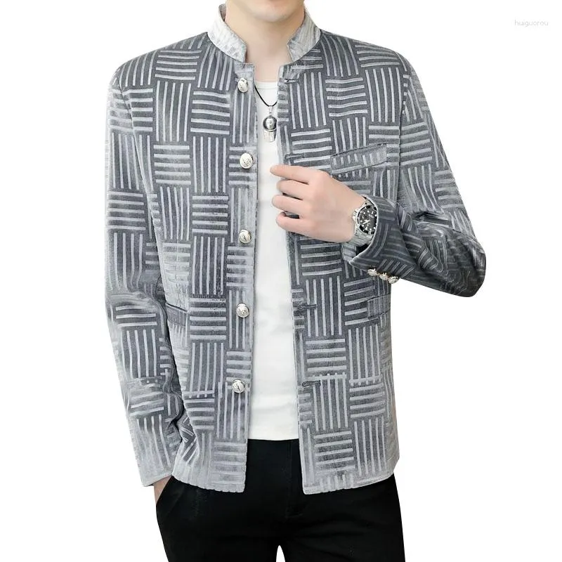 Erkekler Simple Blazer Beyefendi Ceket Sıradan Kalite Zarif Moda Versiyon Üst düzey Gevşek Kore Takım İş Trendi Yüksek