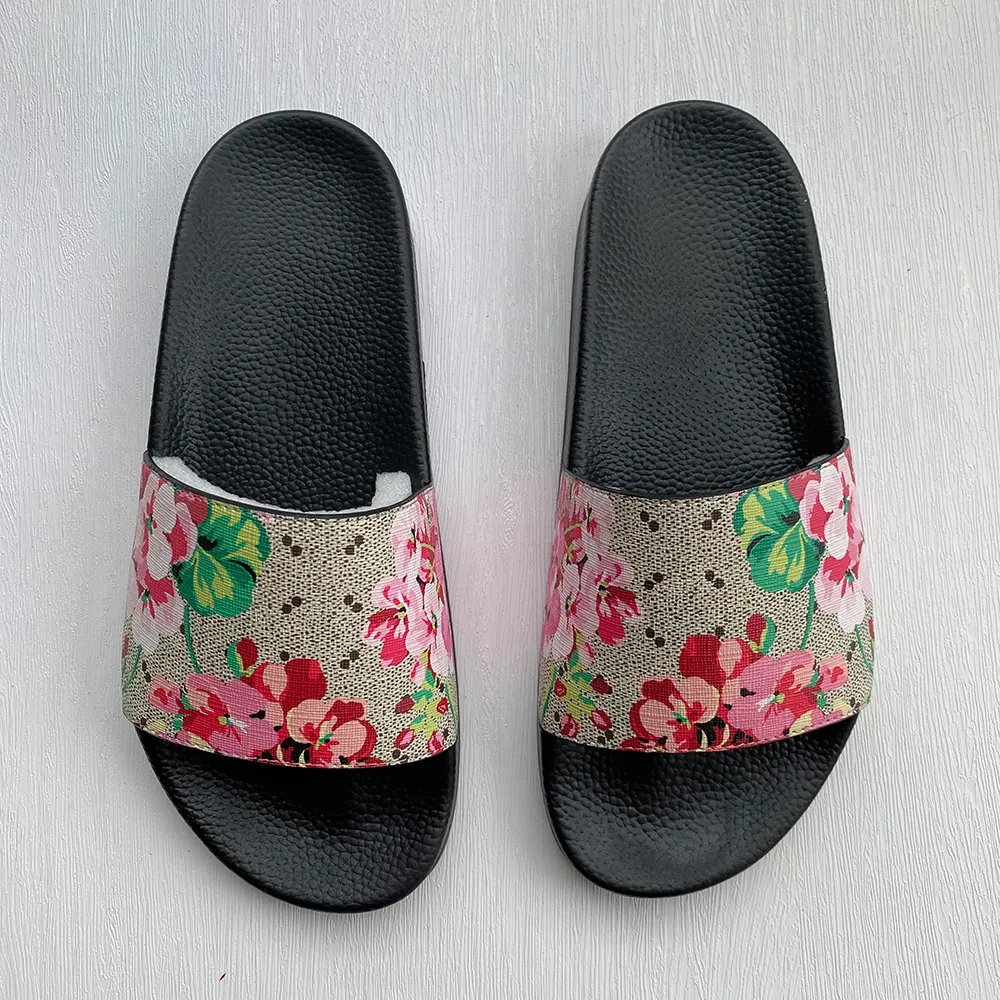 2022 Designer Homens Mulheres Sandálias Interlocking G Designer Slides com Caixa Saco de Poeira Sapatos Tigre Cobra Impressão Slide Verão Largo Flat Slipper Escolha um tamanho acima