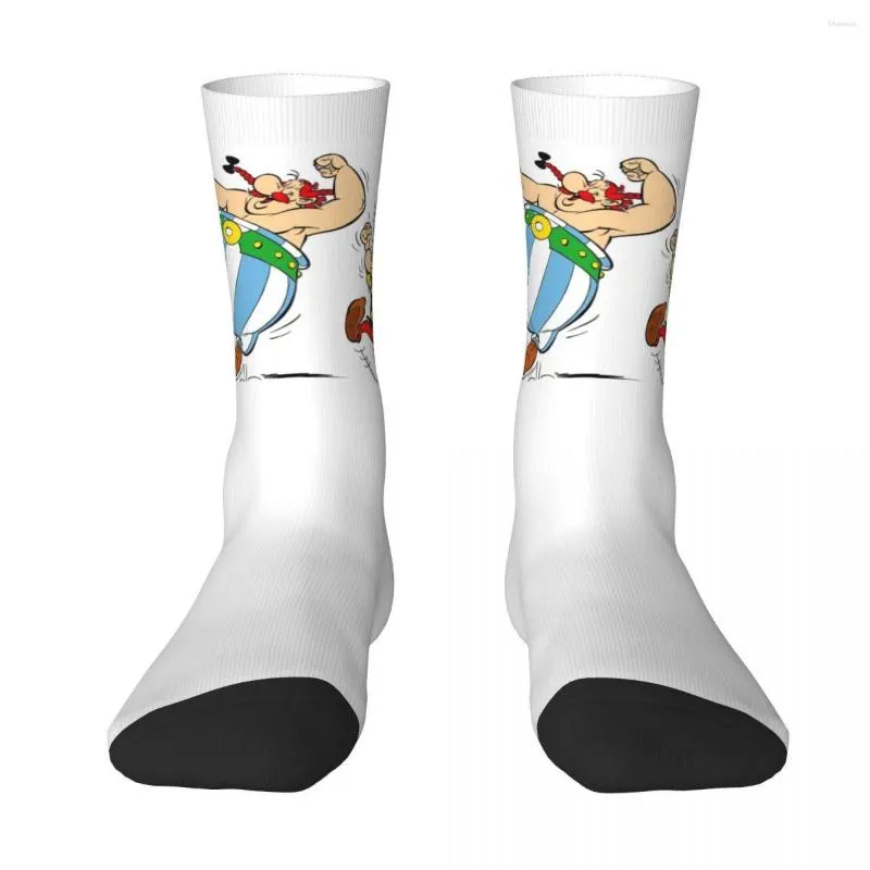 Men's Socks Asterix And Obelix Harajuku High Quality Stockings All Season Long Accessories For Man's Woman's Christmas Gifts