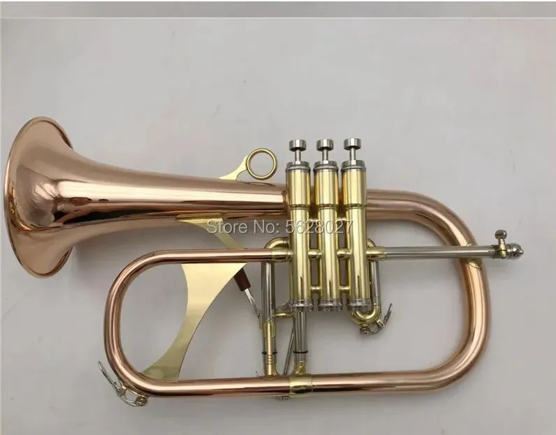 BB Flugelhorn Gold Fosfor Copper z ustnikami usta trąbki Flugelhorn Musical Instruments