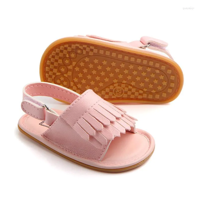 Sandales bébé été mode gland chaussures de marche décontractées semelle souple confortable pantoufles pour enfants fille