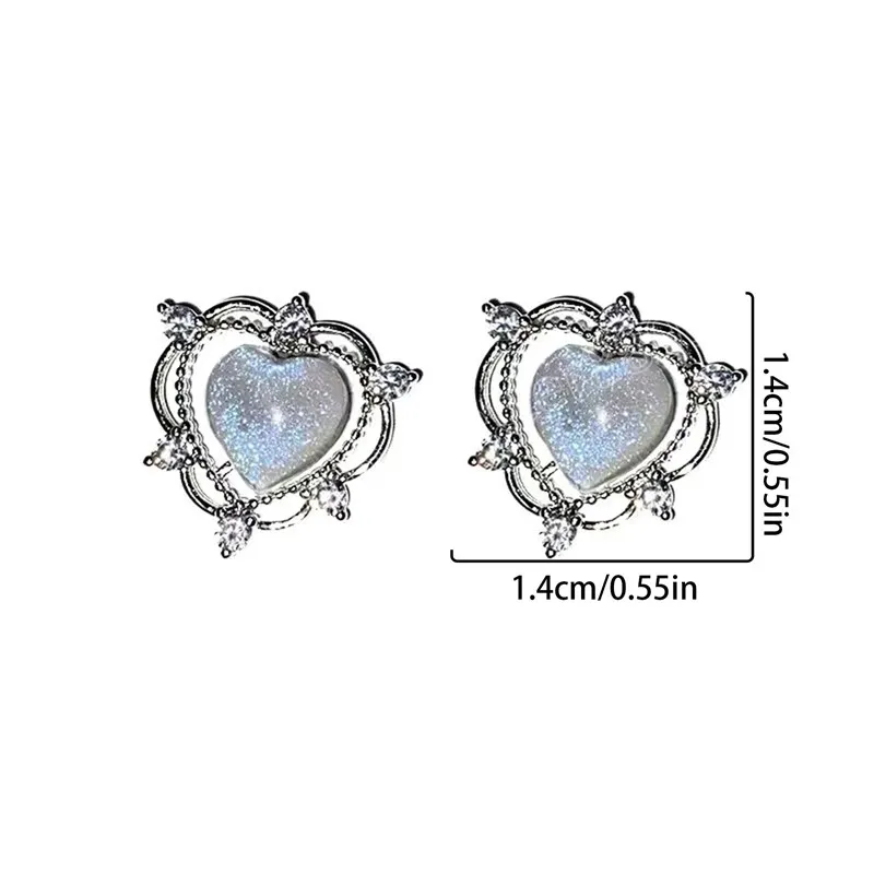 Boucles d'oreilles en cristal et Zircon pour femmes, bijoux romantiques Y2K, tendance, accessoires de fête pour filles, 2023