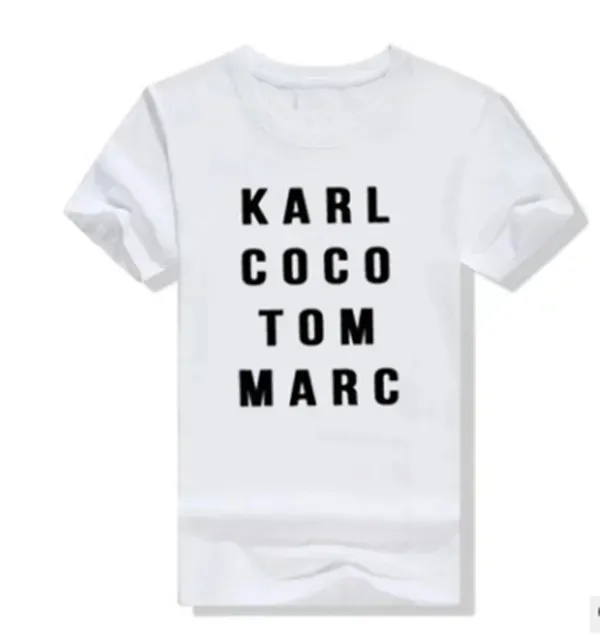 Summer Femmes Black Coco Tom Marc American T-shirt Woman Tee Tee Tops Street Hippie Punk Men Womens Tshirts