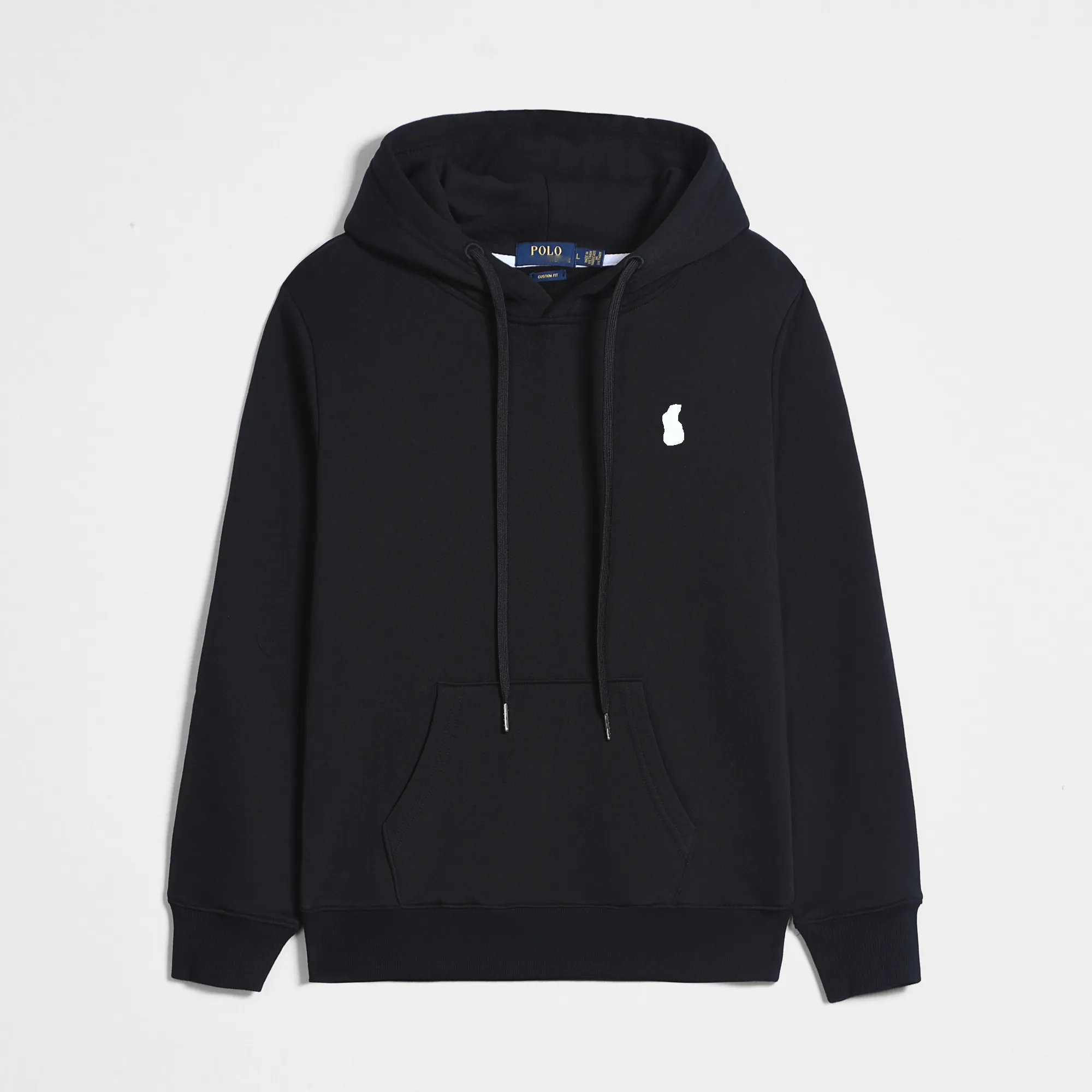 Black zip up polo sale