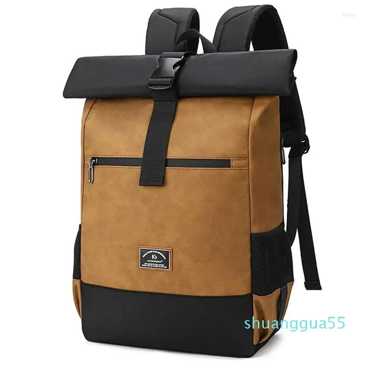 Backpack Men's Fashion Business 15.6 Computer à prova d'água bolsa de viagem Expandível para adolescentes