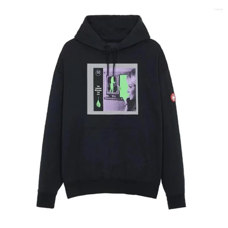 Mannen Hoodies LEVEN Cavempt 2023ss Streetwear Mannen Capuchon Zwart Stempel Duty Avatar Hogere Kwaliteit Colths