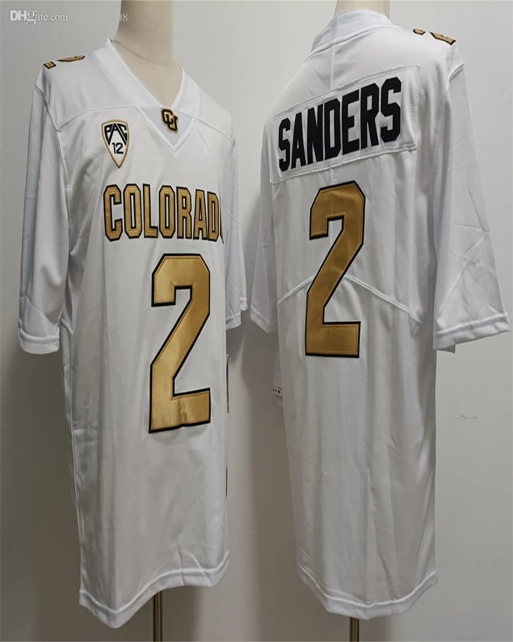 # 12 Travis Hunter Colorado Buffaloes Jersey de football cousu 2023 NOUVEAU STYLE # 2 Shedeur Sanders Colorado 100th Anniversary Patch Jerseys S-3xl Mens NCAA