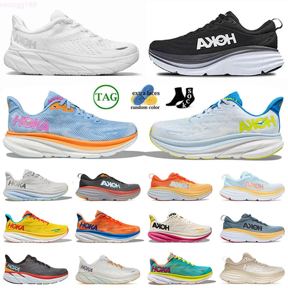 Hoka One Bondi 8 2023 Running Hokas Chaussures Femmes Plateforme Baskets Pour Hommes Femmes