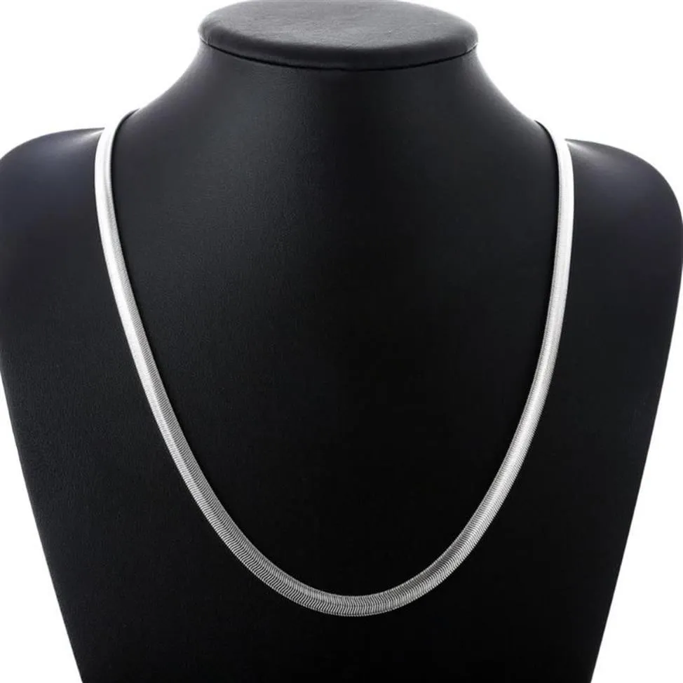 Hermosa 6 mm łańcuch łańcucha węża naszyjniki Choker nowoczesne piękno 16 „18” 20 '' 22 '' 211k