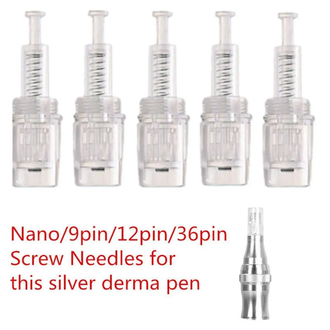 9/12/24/36/42/ Nano Needle Cartridge tips Screw Port Cartridges For Electric YYR Derma Pen Auto Micro Stamp