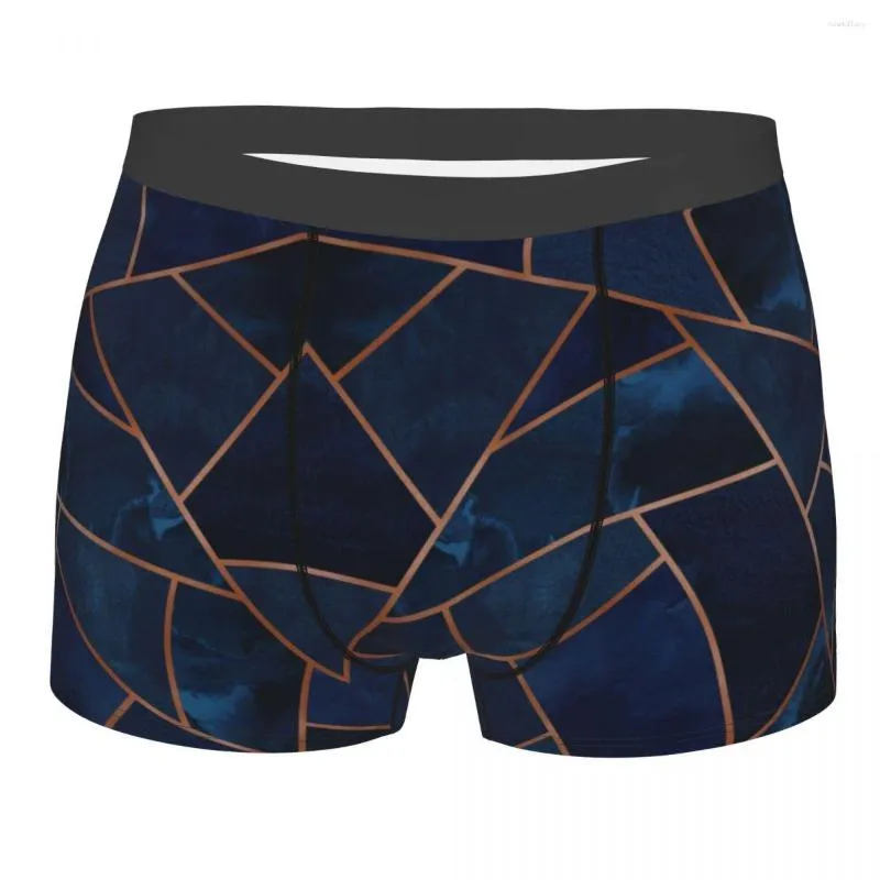 Onderbroek Marine Koper Geo Heren Ondergoed Retro Nodic Geometrische Boxershorts Slipje Nieuwigheid Zacht Voor Man Plus Size