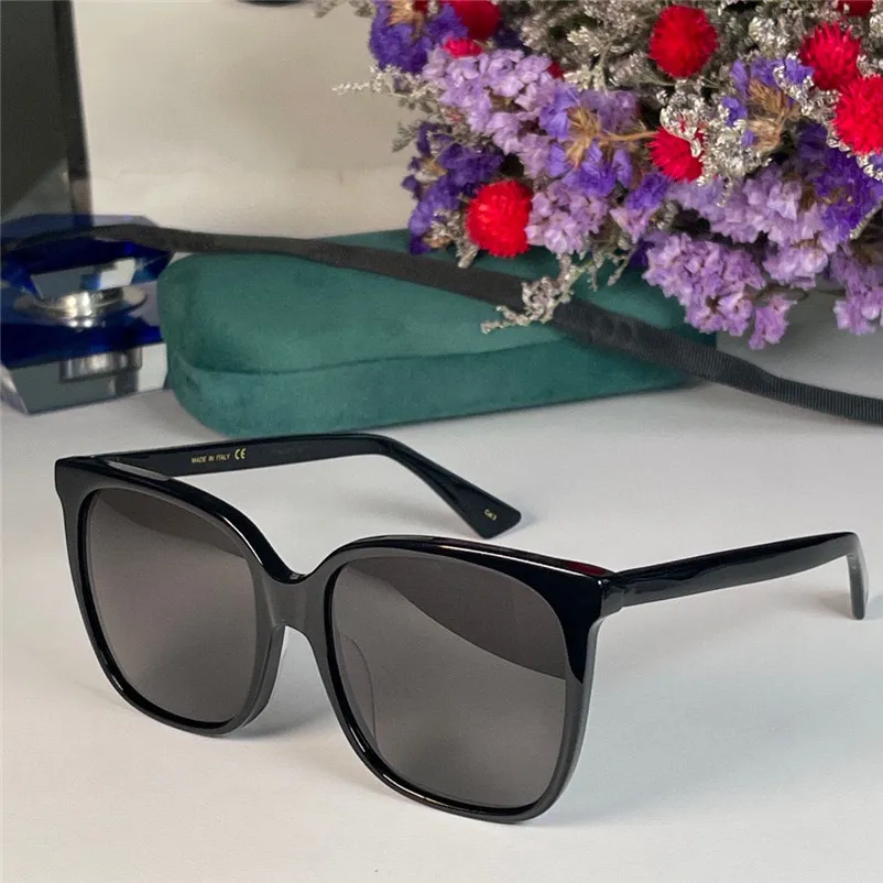 Новый модный дизайн, большие квадратные солнцезащитные очки 0022SA, классическая ацетатная оправа, простой и популярный стиль, очки с защитой от ультрафиолета 400
