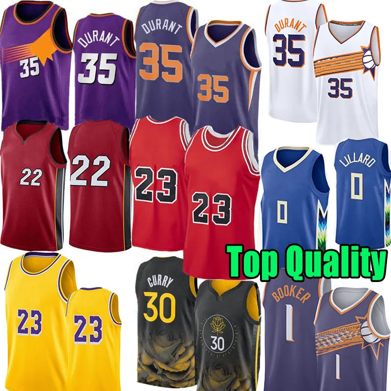 Jimmy Butler basketbalshirts Kevin Durant Embiid LILLARD Booker Ja Morant Kyrie Irving Luka Doncic Donovan Mitchell Harden Tatum Stephen Curry BEAL jersey