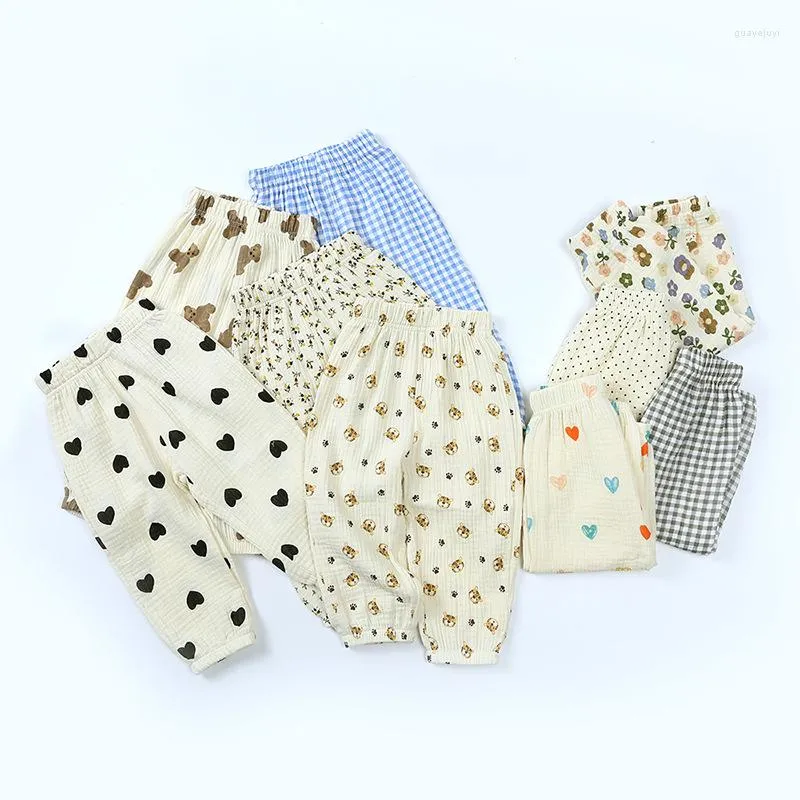 Trousers Korean Baby Mosquito Repellent Pants Spring And Summer Thin Cotton Bloomers For Boys Girls Loose All-matching