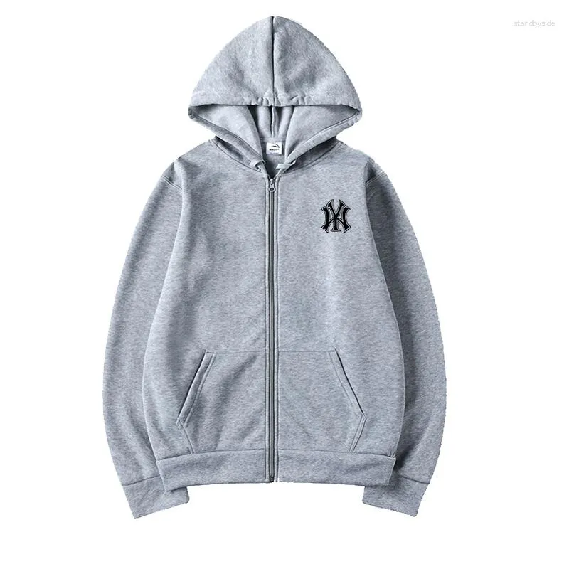 Herr hoodies höst och vinter blixtlås hoodie för män kläder tröjor mode casure cardigan toppar kvinnliga träningssportskjorta