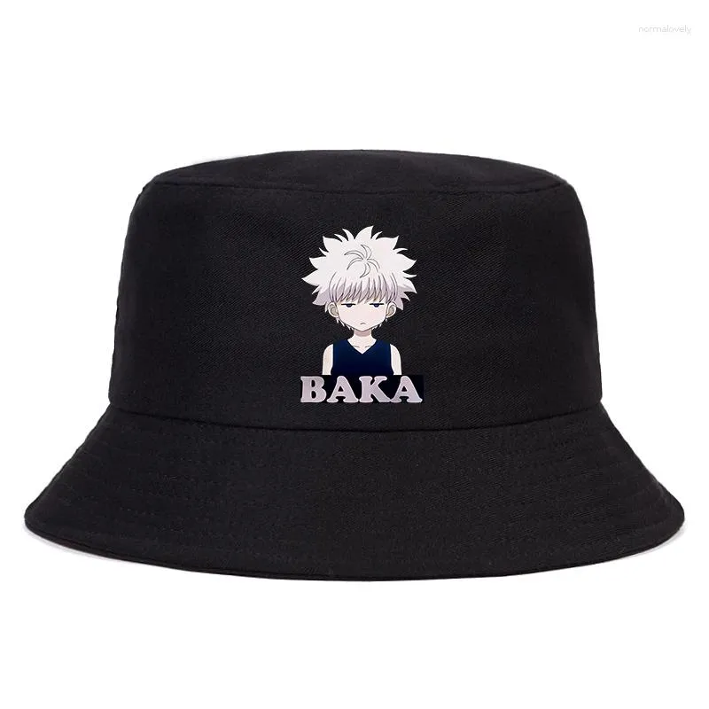 Berretti Anime giapponesi X Cappello estivo Hisoka Donna Uomo Panama Berretto da pescatore Il design Visiera piatta Killua Grafica Cappelli da pescatore