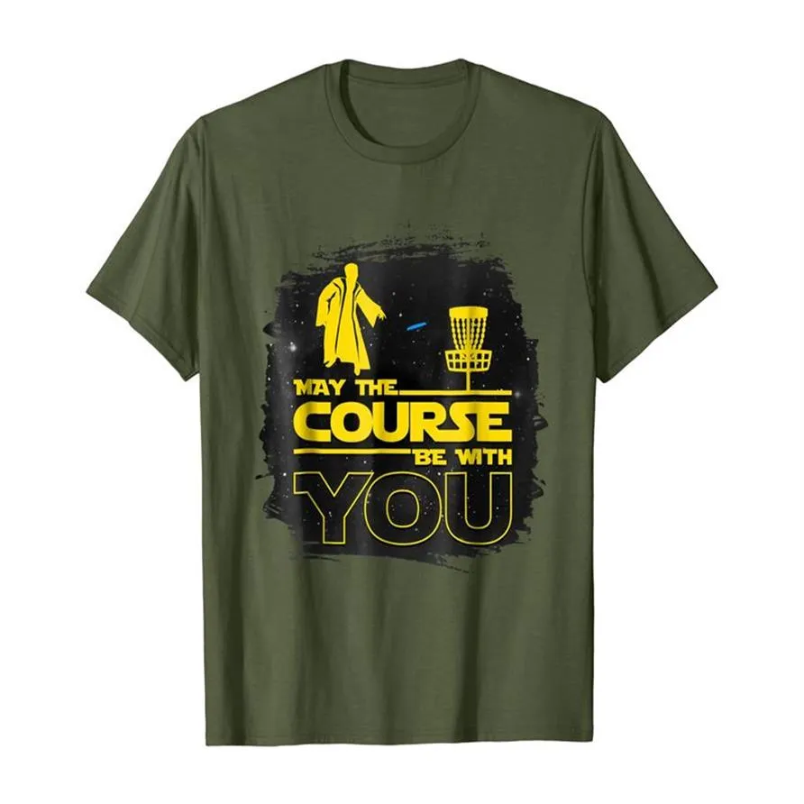 Mag de cursus bij je zijn Grappige Disc Golf T-shirt Men301a