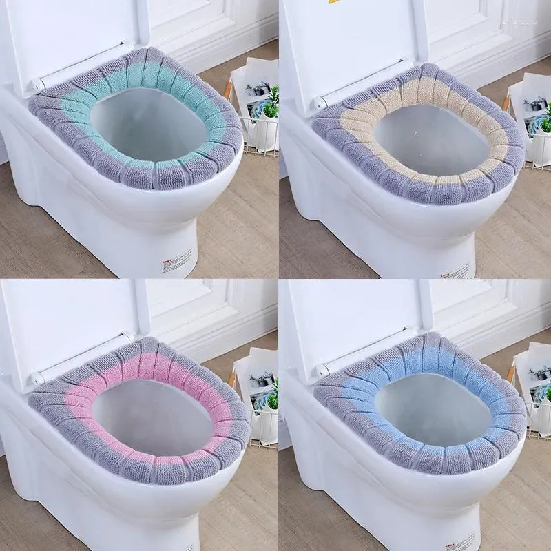 Housse de siège de toilette confortable en velours corail, couverture de salle de bain, tapis lavable chaud d'hiver, couvercle de boîtier d'outil de fermeture domestique