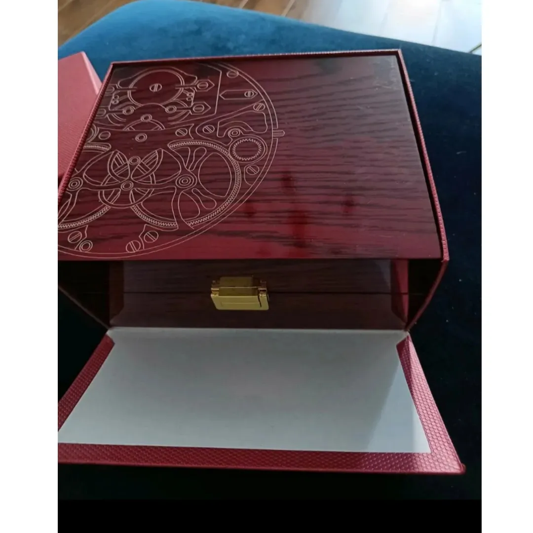 Watch Boxes Red Box Luxury High Quality Storage Display Watches With Full Certificates Case