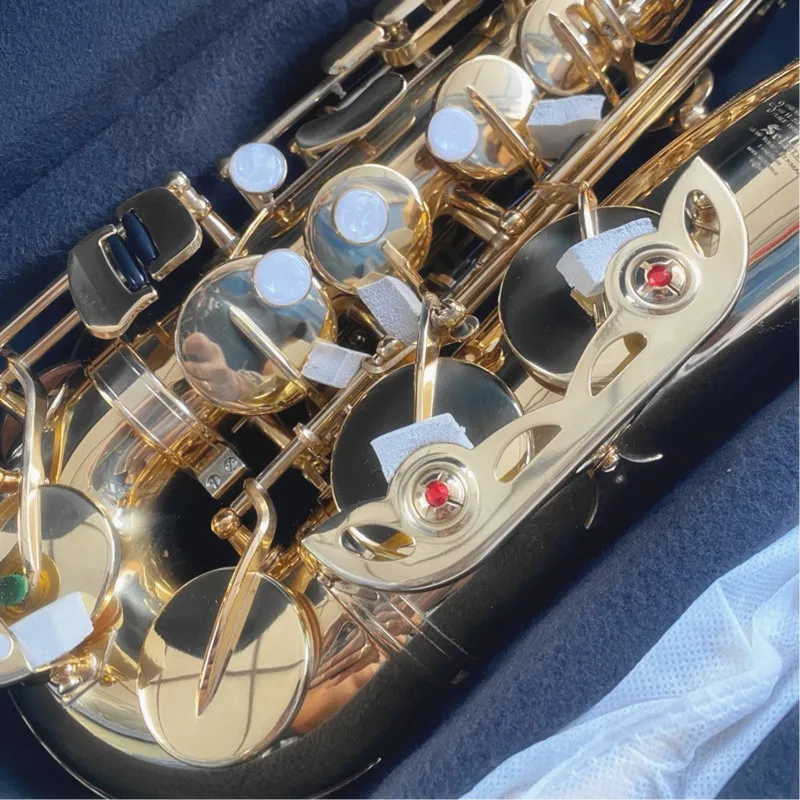 Mark VI Alto Saxophone عالية الجودة ساكس ساكس الموسيقية الموسيقية الأزرار ساكس لؤلؤة مطلي بالذهب مع العلبة