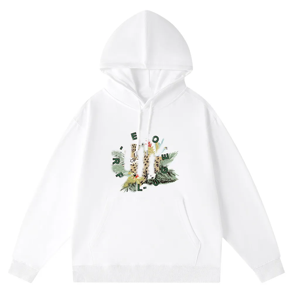 Velor Tracksuit Man Cartoon Printing Wysokiej jakości bestsellerowanie bestsellerów Velvet Sweater jesienne ulice i zimowe topy luźne swobodne odzież odblaskowe