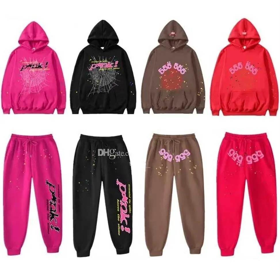 Spider Trapstar Track Suits Hoodie Designer Mens 555 SP5DER Sweatshirt Man Young Thug 555555 Tvådelar med kvinnors spindeltröja2844