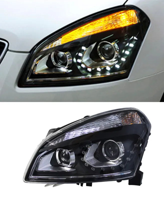 Car Headlight For Nissan Qashqai 2008-20 15 LED Front Headlights Replacement DRL Daytime Light Turn Signal Lamp