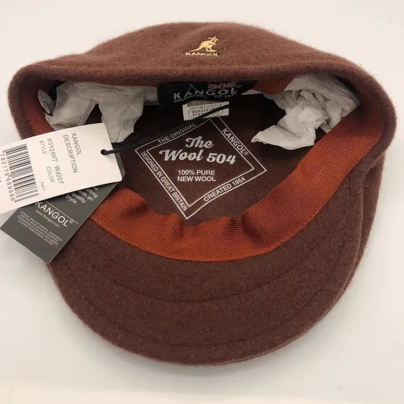 Bucket Hat Hat for Man Polo Hat Fit Hat Ball Caps KANGOL American Style Kangaroo High Quality Real Wool Forward Hat French Painter Autumn and Winter Beret Men b2