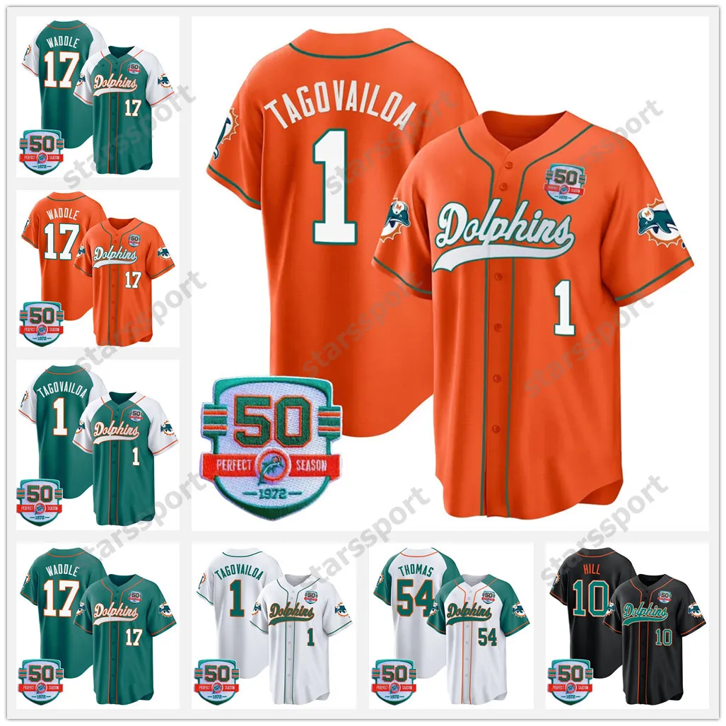 Tyreek Hill Tua Tagovailoa Jaylen Waddle Baseball Jersey Dolphin S Throwback Marino Devon Achane Jevon Holland Jaelan Phillips Raheem Mostert Braxton Berrios