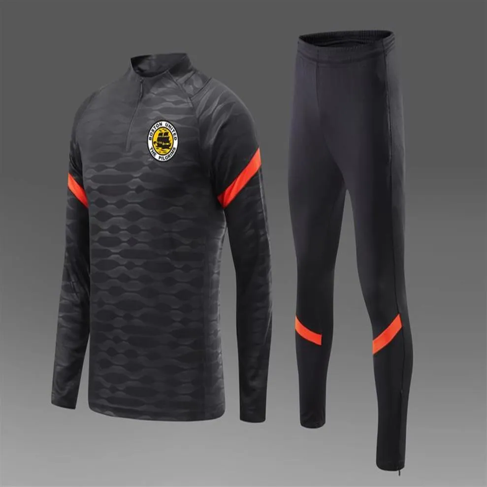 Tute da calcio da uomo del Boston United Football Club tuta da allenamento per corsa all'aperto Autunno e Inverno Kit da calcio per bambini C314R