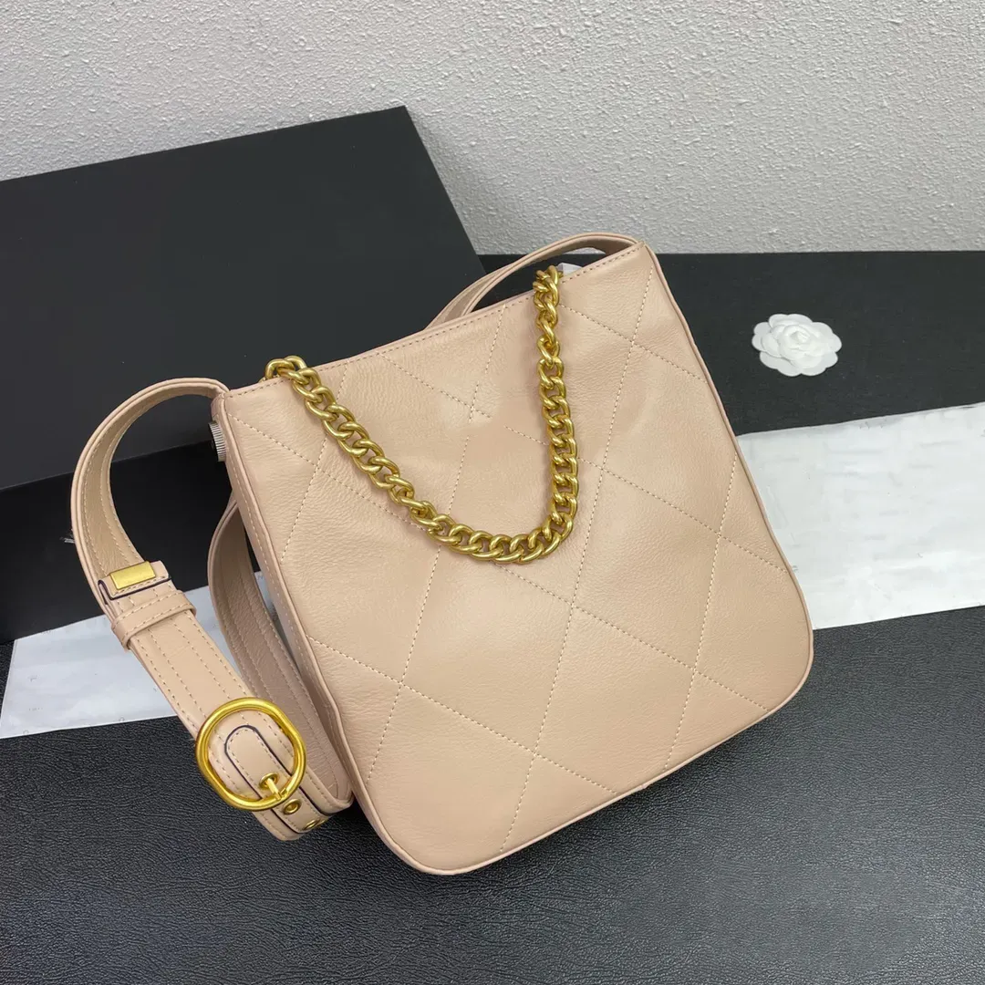 Corrente nova tote sacos moda um ombro bolsa designer bolsa clássico ringer padrão fivela de metal outono e inverno 2023 moda