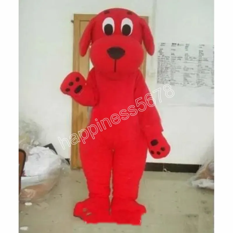 2024 Vendita calda Red Dog Costumi della mascotte Personaggio dei cartoni animati Vestito Vestito di Carnevale Adulti Taglia Halloween Festa di Natale Abiti di carnevale