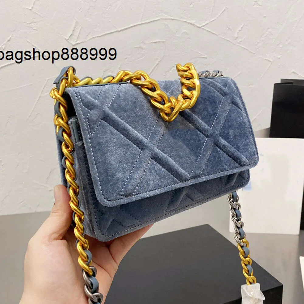 fashion 5A designer bag Evening Bags Designer Velvet bag womens Crossbody Bags Luxurys Two-color thick chain handbag Classic 19s Diamond Lattice Mini Shoulder Purse