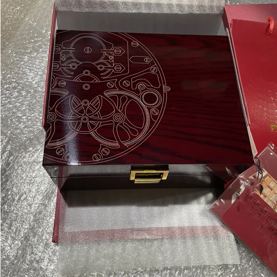 Watch Boxes Red Box Luxury High Quality Storage Display Watches With Full Certificates Case