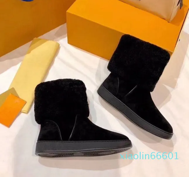 Buty Triple Black White Brown zamszowe platforma mody botki mody Lady Winter Snow Martin Bot