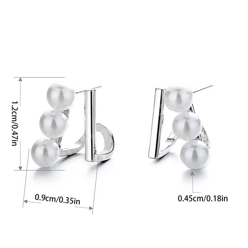 Vintage Elegant Pearls Stud Earrings For Women 2023 New Trend Daily Accessoires Exquisite Jewelry Boucle Oreille Femme